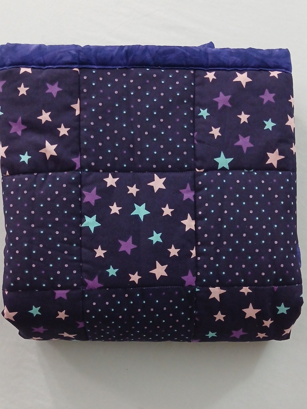 Homemade Purple Mini Quilt